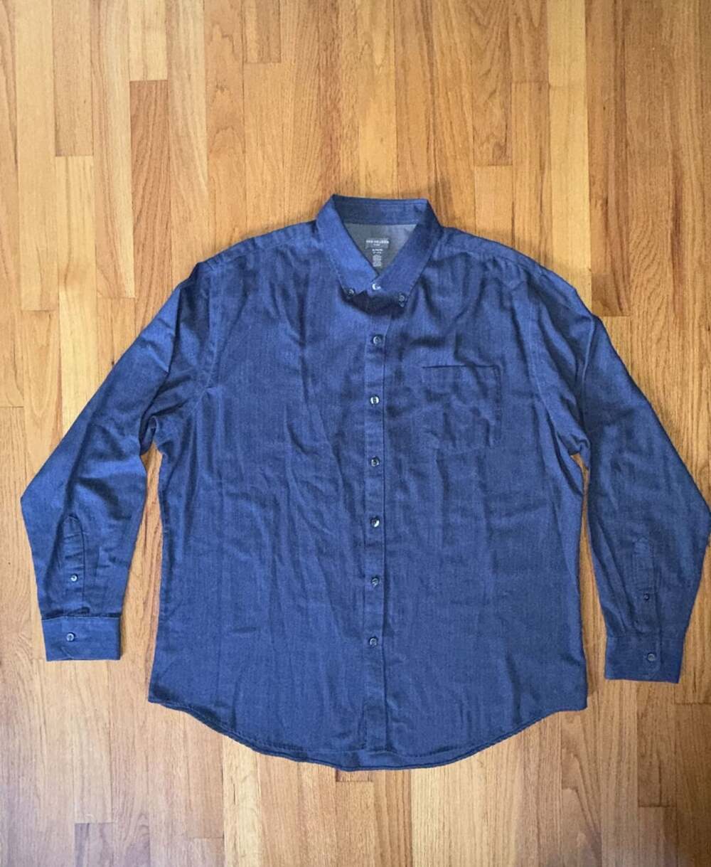 Van Heusen Men's Button Down Shirt Flex Long Sleeve Top XL/17-17.5